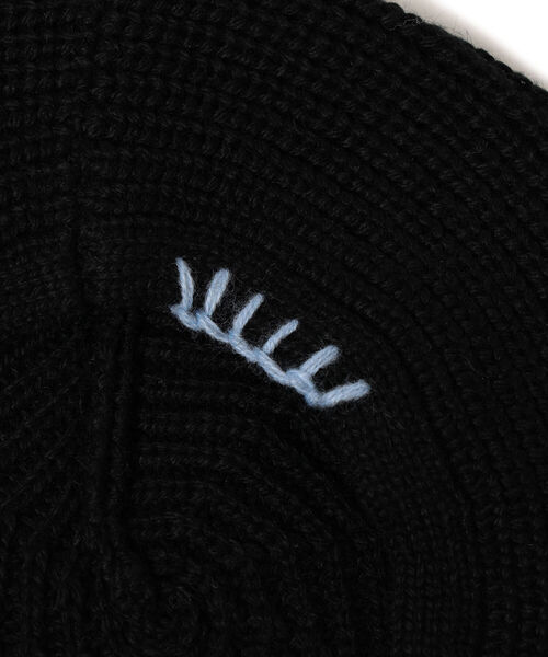 Ray BEAMS(レイビームス)の「Ray BEAMS / ニット ステッチ ベレー帽(ハンチング/ベレー帽・レディース・オフホワイト/ブラック/パープル・ONE SIZE)」の15枚目の写真