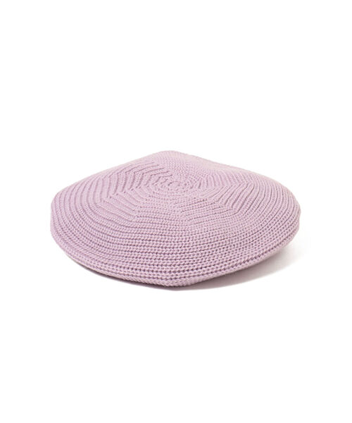 Ray BEAMS(レイビームス)の「Ray BEAMS / ニット ステッチ ベレー帽(ハンチング/ベレー帽・レディース・オフホワイト/ブラック/パープル・ONE SIZE)」の16枚目の写真