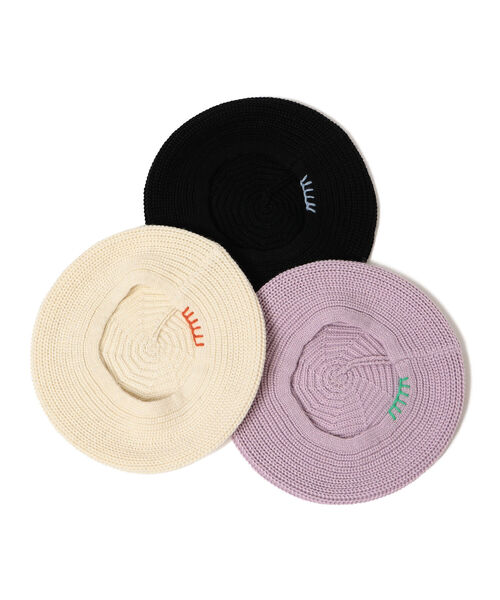 Ray BEAMS(レイビームス)の「Ray BEAMS / ニット ステッチ ベレー帽(ハンチング/ベレー帽・レディース・オフホワイト/ブラック/パープル・ONE SIZE)」の18枚目の写真