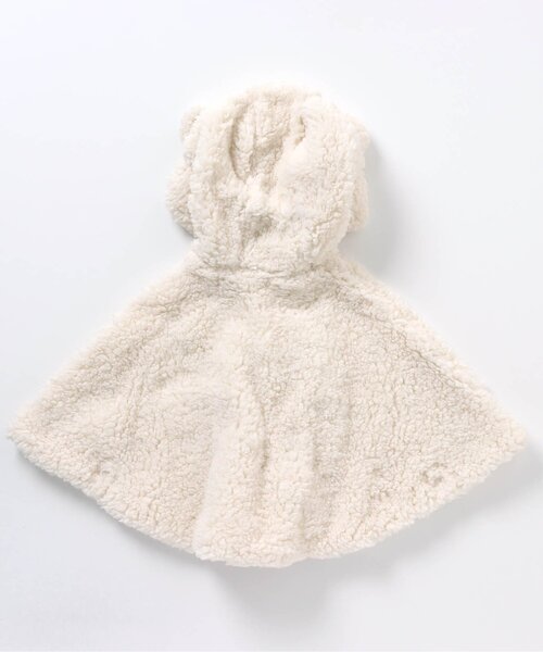 apres les cours（アプレレクール）の「アニマルボアベビーマント（おくるみ・キッズ・ピンク/アイボリー・90/80）」の3枚目の写真