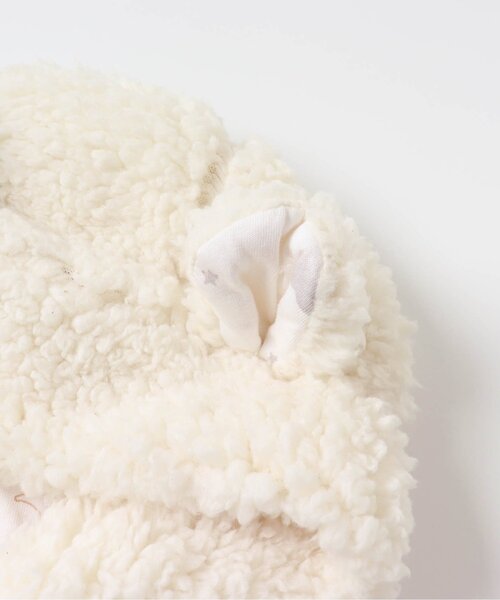 apres les cours（アプレレクール）の「アニマルボアベビーマント（おくるみ・キッズ・ピンク/アイボリー・90/80）」の4枚目の写真