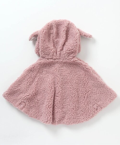 apres les cours（アプレレクール）の「アニマルボアベビーマント（おくるみ・キッズ・ピンク/アイボリー・90/80）」の6枚目の写真