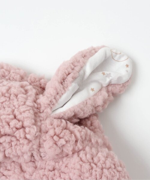 apres les cours（アプレレクール）の「アニマルボアベビーマント（おくるみ・キッズ・ピンク/アイボリー・90/80）」の8枚目の写真