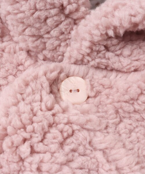 apres les cours（アプレレクール）の「アニマルボアベビーマント（おくるみ・キッズ・ピンク/アイボリー・90/80）」の10枚目の写真