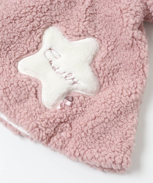 apres les cours（アプレレクール）の「アニマルボアベビーマント（おくるみ・キッズ・ピンク/アイボリー・90/80）」の11枚目の写真