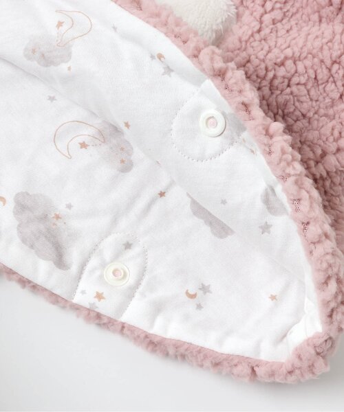 apres les cours（アプレレクール）の「アニマルボアベビーマント（おくるみ・キッズ・ピンク/アイボリー・90/80）」の12枚目の写真