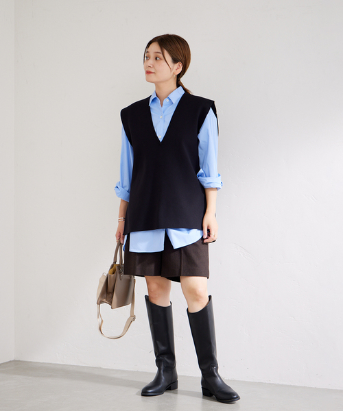 JOURNAL STANDARD(ジャーナルスタンダード)の「RENUミラノリブ ベスト(ベスト・レディース・ブラック/アイボリー・FREE)」の20枚目の写真