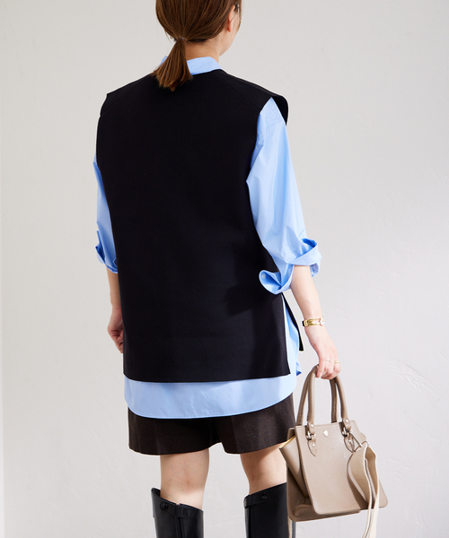 JOURNAL STANDARD(ジャーナルスタンダード)の「RENUミラノリブ ベスト(ベスト・レディース・ブラック/アイボリー・FREE)」の10枚目の写真