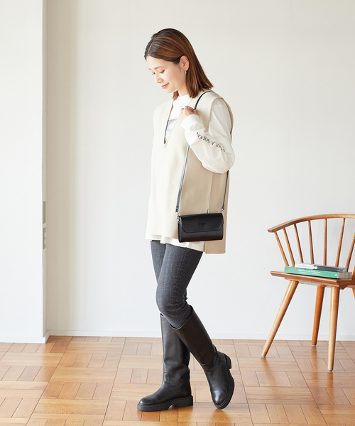 JOURNAL STANDARD(ジャーナルスタンダード)の「RENUミラノリブ ベスト(ベスト・レディース・ブラック/アイボリー・FREE)」の14枚目の写真