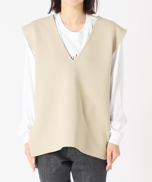 JOURNAL STANDARD(ジャーナルスタンダード)の「RENUミラノリブ ベスト(ベスト・レディース・ブラック/アイボリー・FREE)」の9枚目の写真