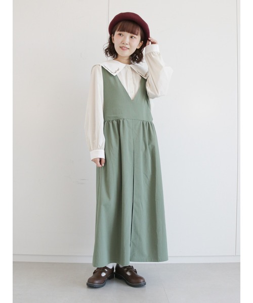 ehka sopo(エヘカソポ)の「バイカラー刺繍ブラウス(シャツ/ブラウス・レディース・ブラック/グリーン/キナリ・フリ-)」の17枚目の写真