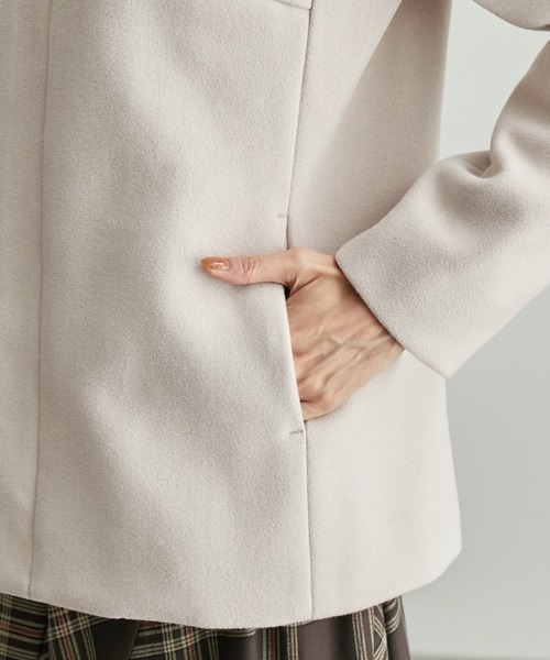 ROPE' PICNIC（ロペピクニック）の「テックメルトンフード取り外しコート（その他アウター・レディース・ネイビー/ベージュ系その他・40/38）」の18枚目の写真