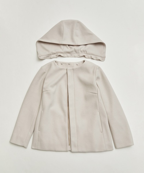 ROPE' PICNIC（ロペピクニック）の「テックメルトンフード取り外しコート（その他アウター・レディース・ネイビー/ベージュ系その他・40/38）」の22枚目の写真