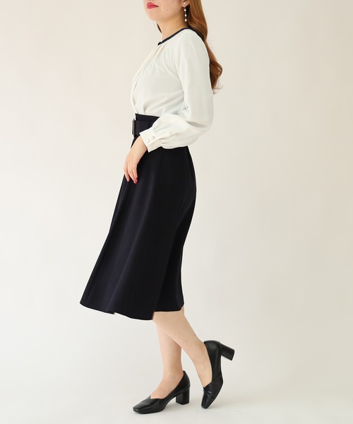 TRUDEA(トルディア)の「ベルト付きハギフレアスカート(スカート・レディース・ホワイト/モカ/ピンク/ネイビー/ブラウン・MEDIUM/SMALL/LARGE/X-SMALL)」の10枚目の写真
