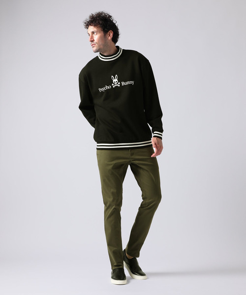 Psycho Bunny（サイコバニー）の「ラインリブ ハイネック スウェット