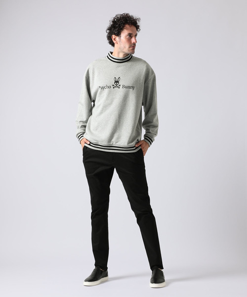Psycho Bunny（サイコバニー）の「ラインリブ ハイネック スウェット