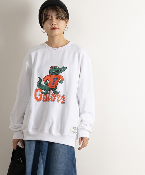DISCUS ATHLETIC(ディスカス アスレチック)の「【DISCUS/ディスカス】カレッジコラボスウェット/FLORIDA UNIVERCITY(スウェット・レディース・ホワイト/ネイビー/グレー/オレンジ・M/L)」の2枚目の写真