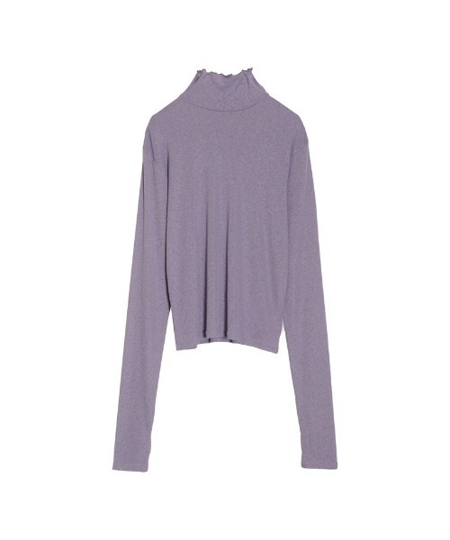 ハイネック指穴プルオーバー