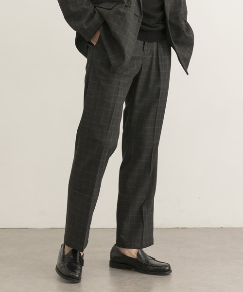URBAN RESEARCH（アーバンリサーチ）の「URBAN RESEARCH iD　ウーリーTWO TUCK SLACKS（その他パンツ・メンズ・チェック/ネイビー/ブラウン・MEDIUM/LARGE）」の22枚目の写真
