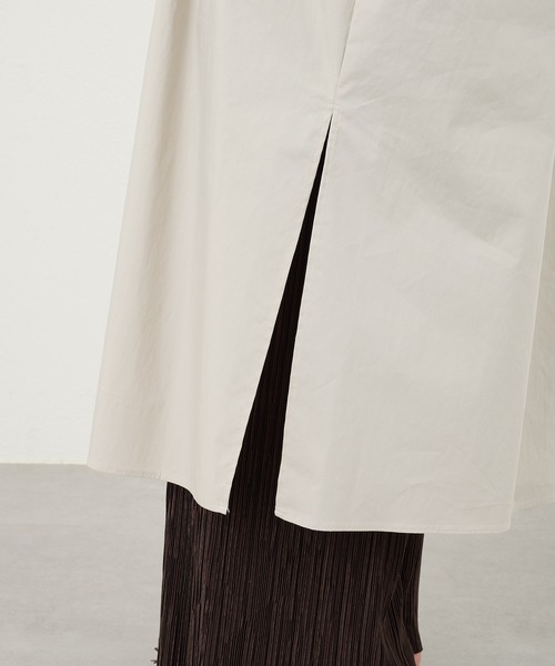 OUVRAGE CLASSE（ウヴラージュクラス）の「ロングシャツワンピース（シャツワンピース・レディース・グレイッシュベージュ/チャコールグレー・FREE）」の12枚目の写真