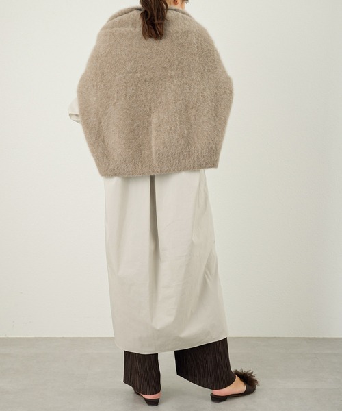 OUVRAGE CLASSE（ウヴラージュクラス）の「ロングシャツワンピース（シャツワンピース・レディース・グレイッシュベージュ/チャコールグレー・FREE）」の9枚目の写真