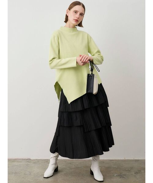 ELENDEEK(エレンディーク)の「プリーツティアードスカート(スカート・レディース・ブラック/カーキ・01/02)」の8枚目の写真