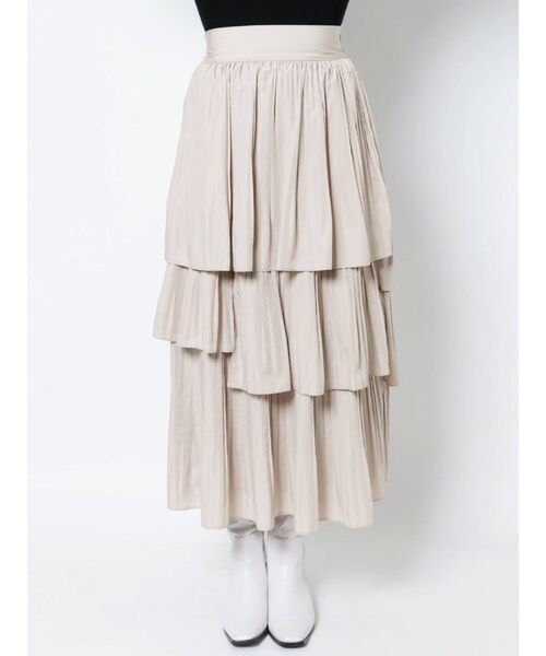 ELENDEEK(エレンディーク)の「プリーツティアードスカート(スカート・レディース・ブラック/カーキ・01/02)」の9枚目の写真