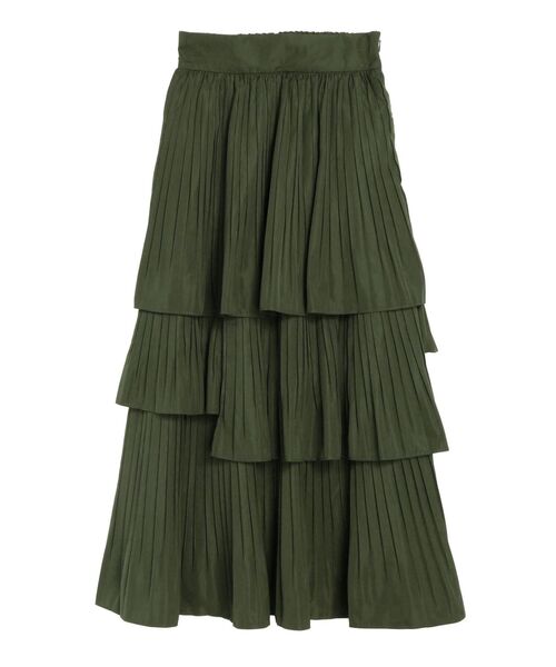 ELENDEEK(エレンディーク)の「プリーツティアードスカート(スカート・レディース・ブラック/カーキ・01/02)」の20枚目の写真