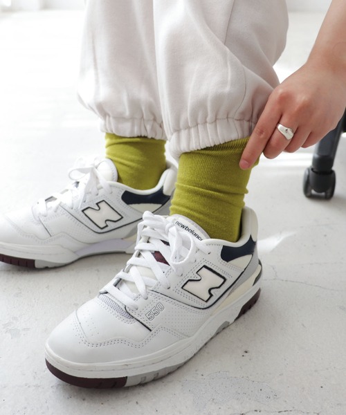 andme(アンドミー)の「平編みクルーソックス(ソックス/靴下・レディース・チャコールグレー/パープル/レッド/オフホワイト/ブラック/オレンジ/ライム/ブルー・23-25cm)」の21枚目の写真