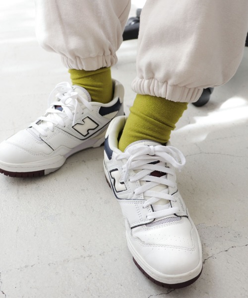 andme(アンドミー)の「平編みクルーソックス(ソックス/靴下・レディース・チャコールグレー/パープル/レッド/オフホワイト/ブラック/オレンジ/ライム/ブルー・23-25cm)」の22枚目の写真