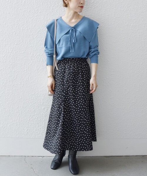 SHIPS any:〈手洗い可能〉ビッグカラー ニット プルオーバー（ニット