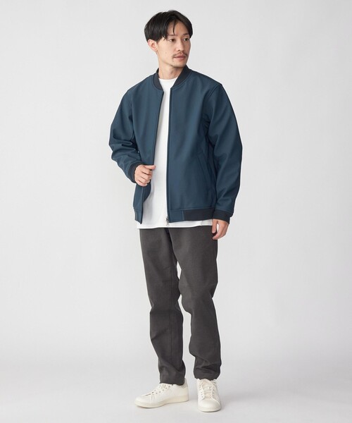 SHIPS(シップス)の「SHIPS: ポンチ 裏フリース ストレッチ リブ ブルゾン(ブルゾン・メンズ・ブラック/ネイビー・SMALL/MEDIUM/LARGE/X-LARGE)」の9枚目の写真