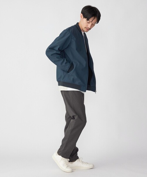 SHIPS(シップス)の「SHIPS: ポンチ 裏フリース ストレッチ リブ ブルゾン(ブルゾン・メンズ・ブラック/ネイビー・SMALL/MEDIUM/LARGE/X-LARGE)」の12枚目の写真