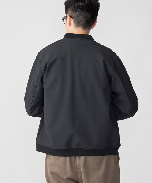 SHIPS(シップス)の「SHIPS: ポンチ 裏フリース ストレッチ リブ ブルゾン(ブルゾン・メンズ・ブラック/ネイビー・SMALL/MEDIUM/LARGE/X-LARGE)」の8枚目の写真