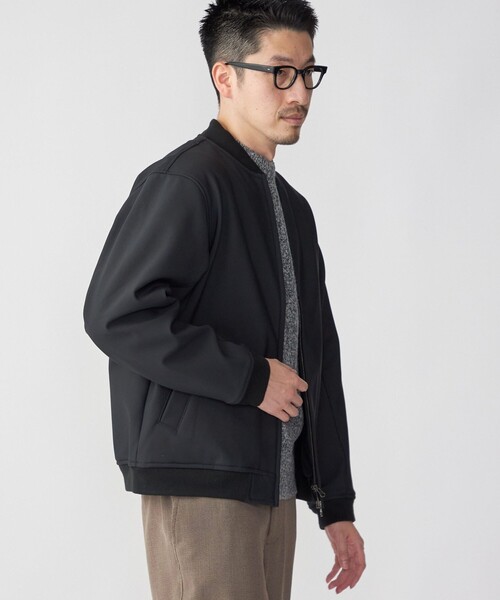SHIPS(シップス)の「SHIPS: ポンチ 裏フリース ストレッチ リブ ブルゾン(ブルゾン・メンズ・ブラック/ネイビー・SMALL/MEDIUM/LARGE/X-LARGE)」の14枚目の写真
