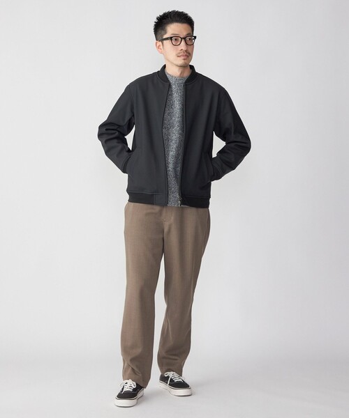 SHIPS(シップス)の「SHIPS: ポンチ 裏フリース ストレッチ リブ ブルゾン(ブルゾン・メンズ・ブラック/ネイビー・SMALL/MEDIUM/LARGE/X-LARGE)」の15枚目の写真
