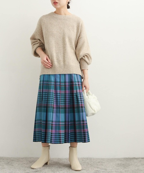 URBAN RESEARCH DOORS（アーバンリサーチドアーズ）の「カラーチェックプリーツスカート（スカート・レディース・オレンジ系その他/ピンク系その他/ブルー系その他・MEDIUM）」の19枚目の写真