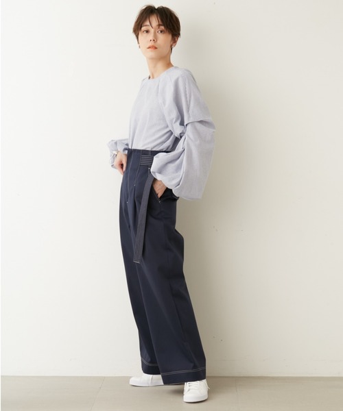 emmi atelier】サイドベルトチノパンツ（チノパンツ）｜emmi