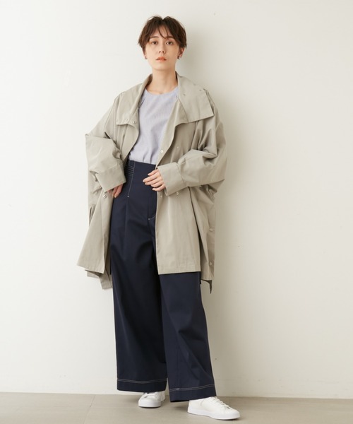 emmi（エミ）の「【emmi atelier】サイドベルトチノパンツ（チノパンツ・レディース・ベージュ/ネイビー・0/1）」の13枚目の写真