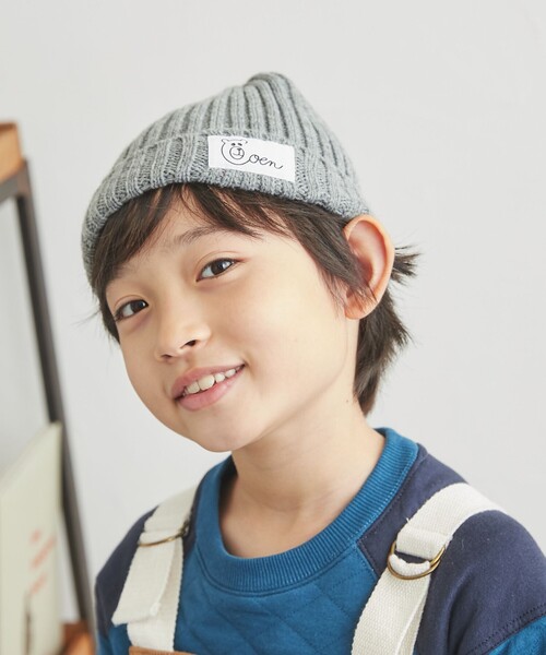 coen（コーエン）の「【coen キッズ/ジュニア】コーエンベア リブニットワッチ（ニットキャップ/ビーニー・キッズ・ブラック/グレー/レッド/コバルトブルー・FREE）」の8枚目の写真