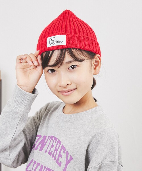 coen（コーエン）の「【coen キッズ/ジュニア】コーエンベア リブニットワッチ（ニットキャップ/ビーニー・キッズ・ブラック/グレー/レッド/コバルトブルー・FREE）」の6枚目の写真