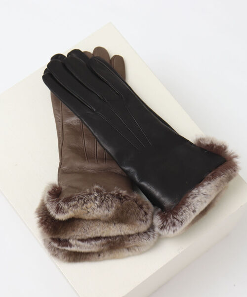 CARIDEI/カリディ】ファーレザーグローブ