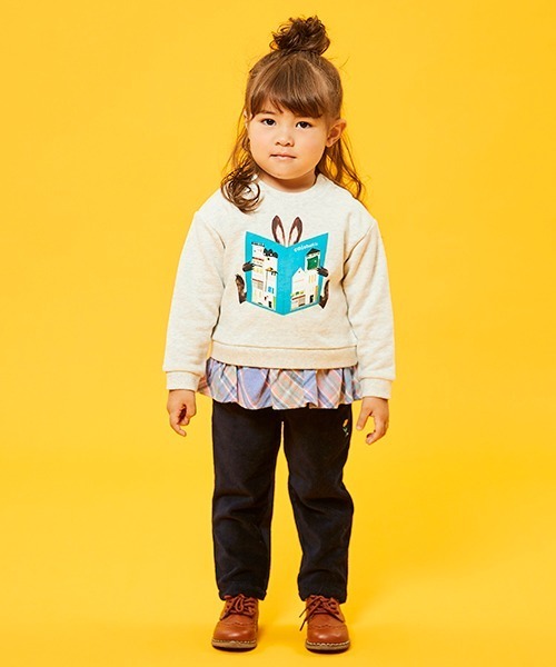 kladskap(クレードスコープ)の「お花ポケットロング丈ストレートパンツ(その他パンツ・キッズ・ネイビー/ピンク・100cm/90cm/80cm/120cm/110cm)」の5枚目の写真