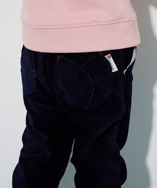 kladskap(クレードスコープ)の「お花ポケットロング丈ストレートパンツ(その他パンツ・キッズ・ネイビー/ピンク・100cm/90cm/80cm/120cm/110cm)」の3枚目の写真