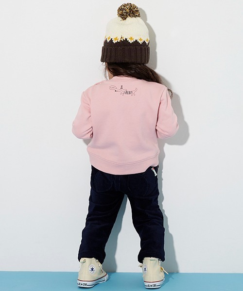 kladskap(クレードスコープ)の「お花ポケットロング丈ストレートパンツ(その他パンツ・キッズ・ネイビー/ピンク・100cm/90cm/80cm/120cm/110cm)」の4枚目の写真