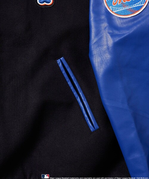 MLB（メジャーリーグベースボール）の「【MLB/メジャーリーグベースボール】PUBLUX 別注メルトンスタジャン/スタジャン/スタジアムジャンパー/バーシティージャケット/ユニセックス（スタジャン・メンズ・ネイビー/ブラック/グレー/ブルー/グリーン・SMALL/MEDIUM/LARGE）」の17枚目の写真