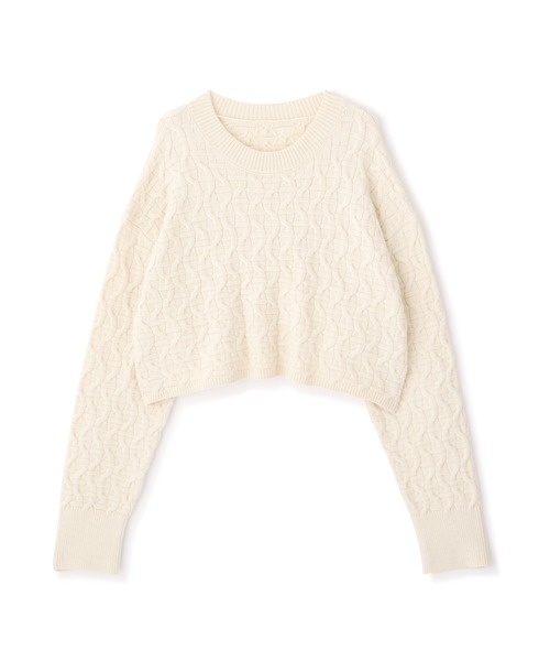 N.(N. Natural Beauty Basic)(エヌエヌナチュラルビューティーベーシック)の「【横田ひかるさん着用】◆ショートレングスパターンニット(ニット/セーター・レディース・オフホワイト/グリーン/ネイビー・MEDIUM)」の20枚目の写真