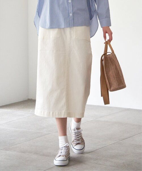 ikka（イッカ）の「デニムIラインスカート（デニムスカート・レディース・オフホワイト/ネイビー・M/L）」の20枚目の写真