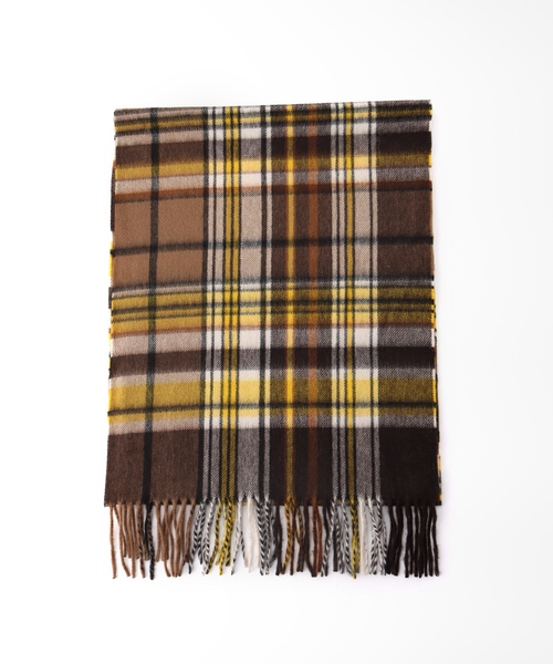 Joshua Ellis（ジョシュアエリス）の「【Joshua Ellis / ジョシュア エリス】Various Check (35×190)（マフラー・メンズ・キャメル/グリーン/イエロー・FREE）」の6枚目の写真