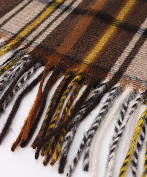 Joshua Ellis（ジョシュアエリス）の「【Joshua Ellis / ジョシュア エリス】Various Check (35×190)（マフラー・メンズ・キャメル/グリーン/イエロー・FREE）」の7枚目の写真